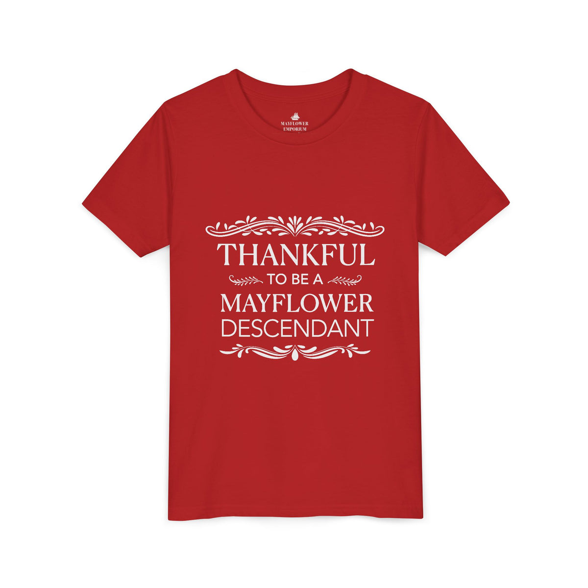 Youth "Mayflower Descendant" Thanksgiving Tee