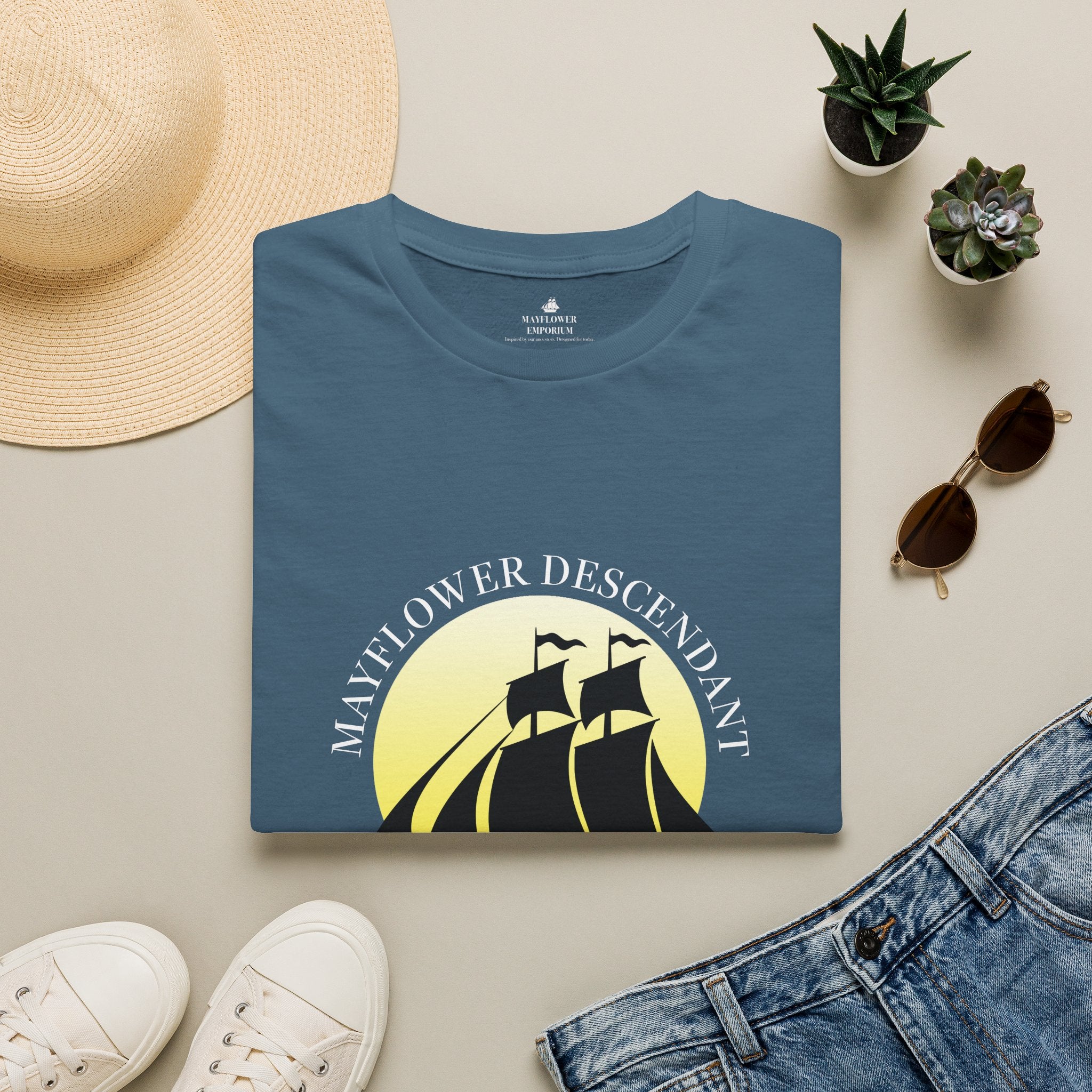 Mayflower and Moonlight T‑Shirt — Eaton Descendant
