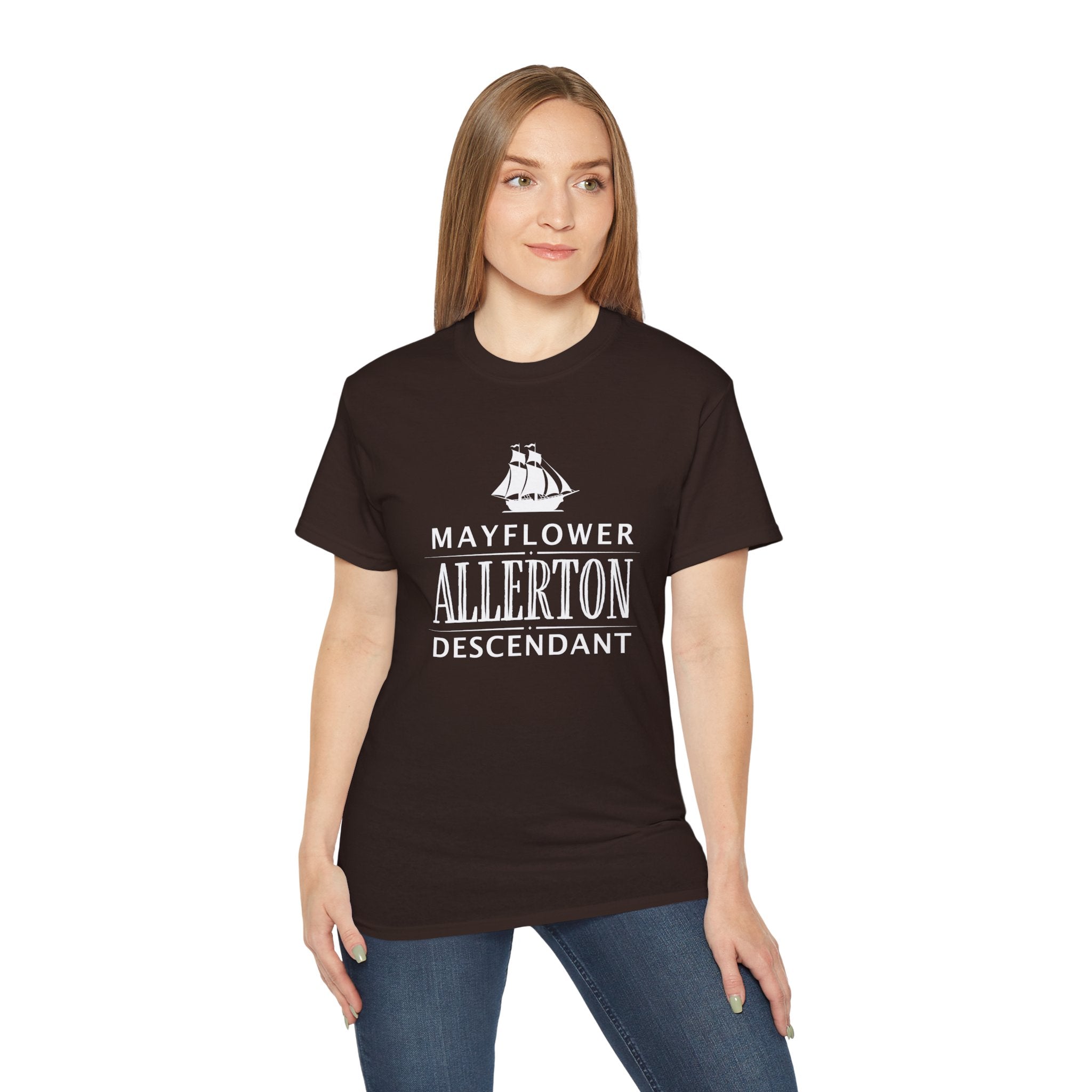 Allerton Descendant Dark T-Shirt | Mayflower Heritage Tee