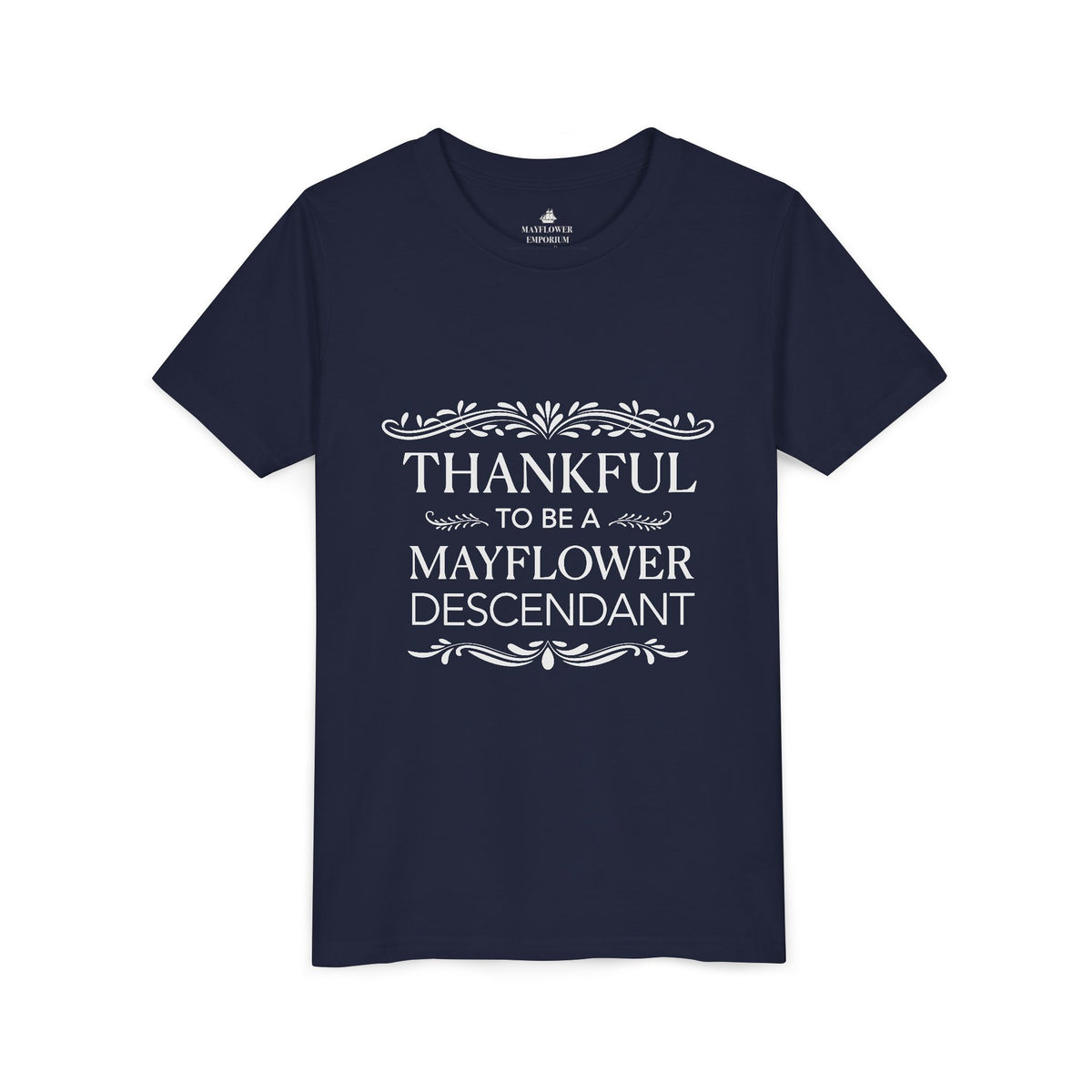 Youth "Mayflower Descendant" Thanksgiving Tee