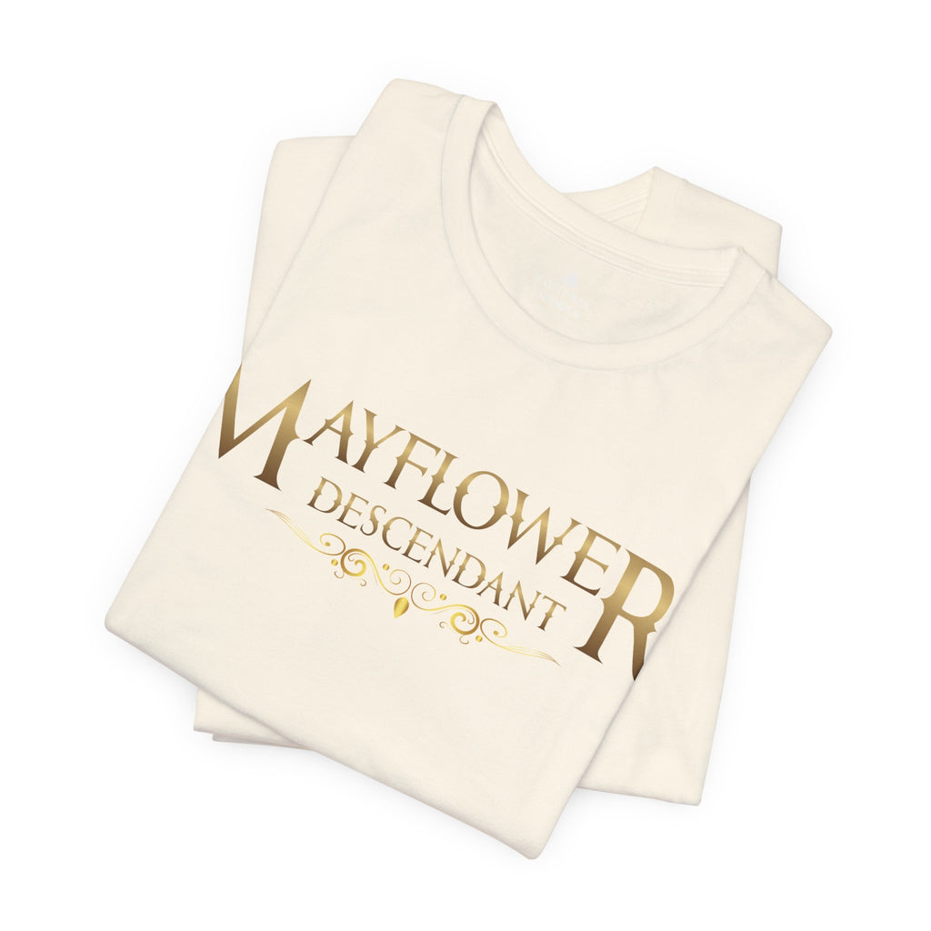 Mayflower Descendant "Framed in Gold" T‑Shirt — Extra Large Sizes