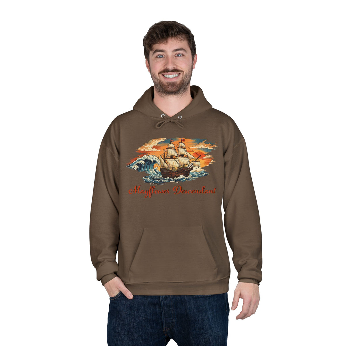Full Sail Mayflower Descendant Pullover Hoodie - Extra Large Sizes