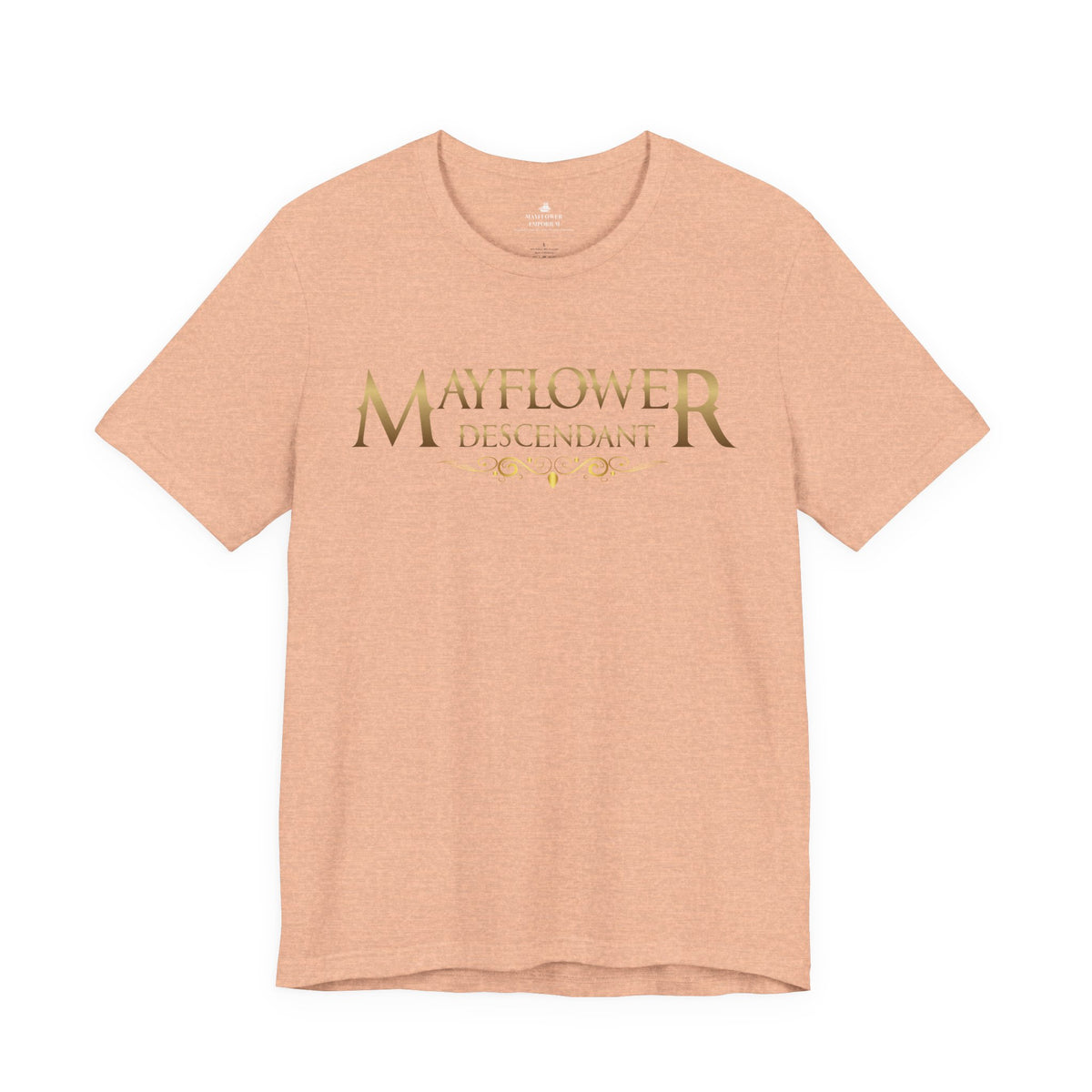 Mayflower Descendant "Framed in Gold" T‑Shirt — Extra Large Sizes