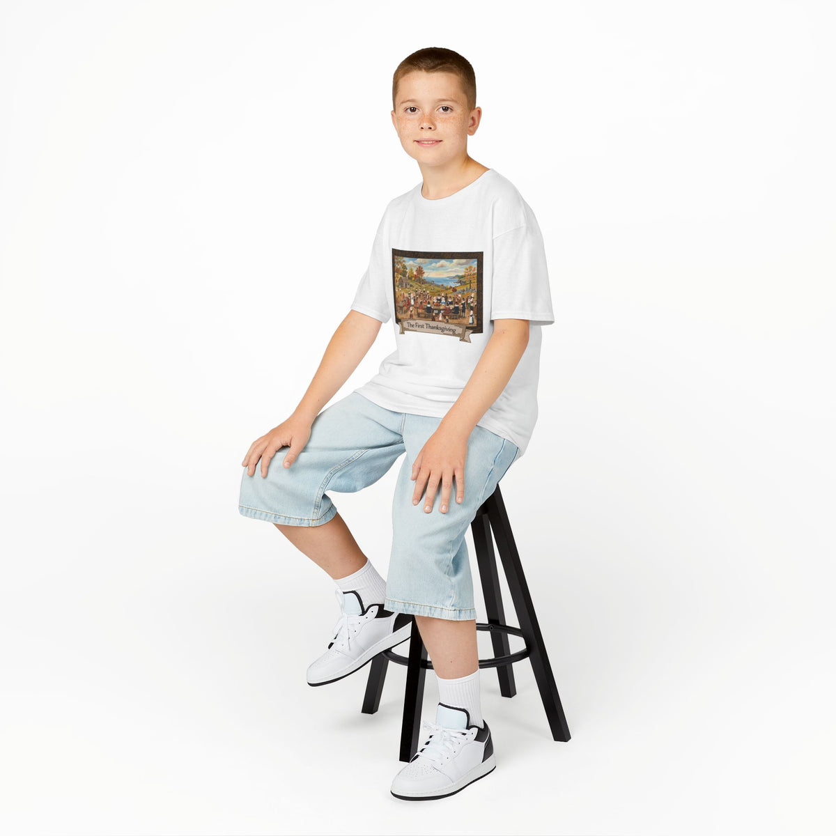 Kids Thanksgiving Holiday Tee — "The First Thanksgiving"