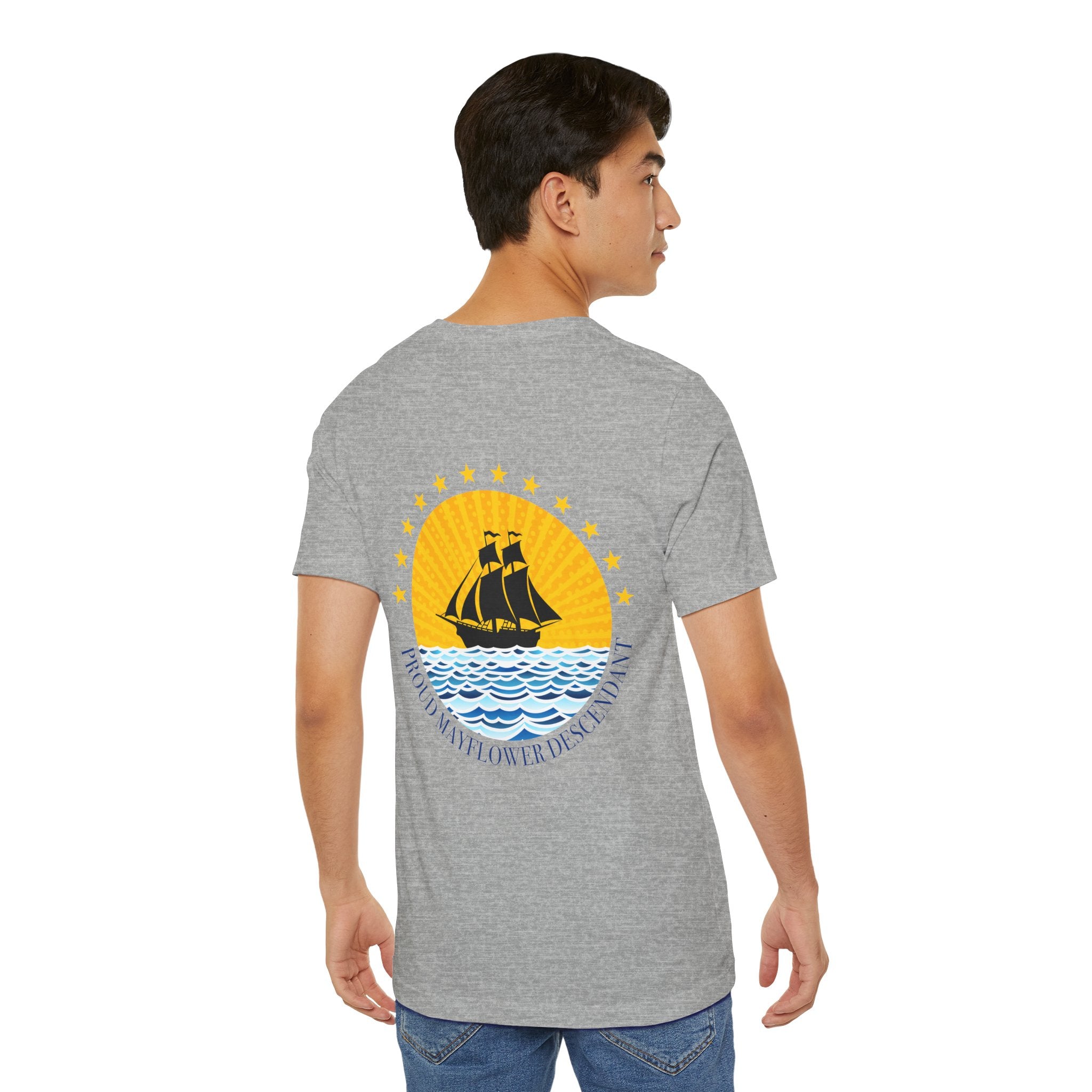 Proud Mayflower Descendant Crewneck Tee