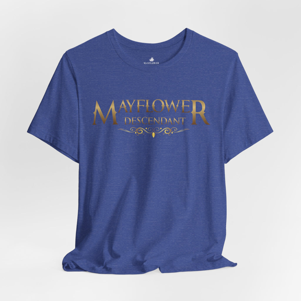 Mayflower Descendant "Framed in Gold" T‑Shirt — Extra Large Sizes