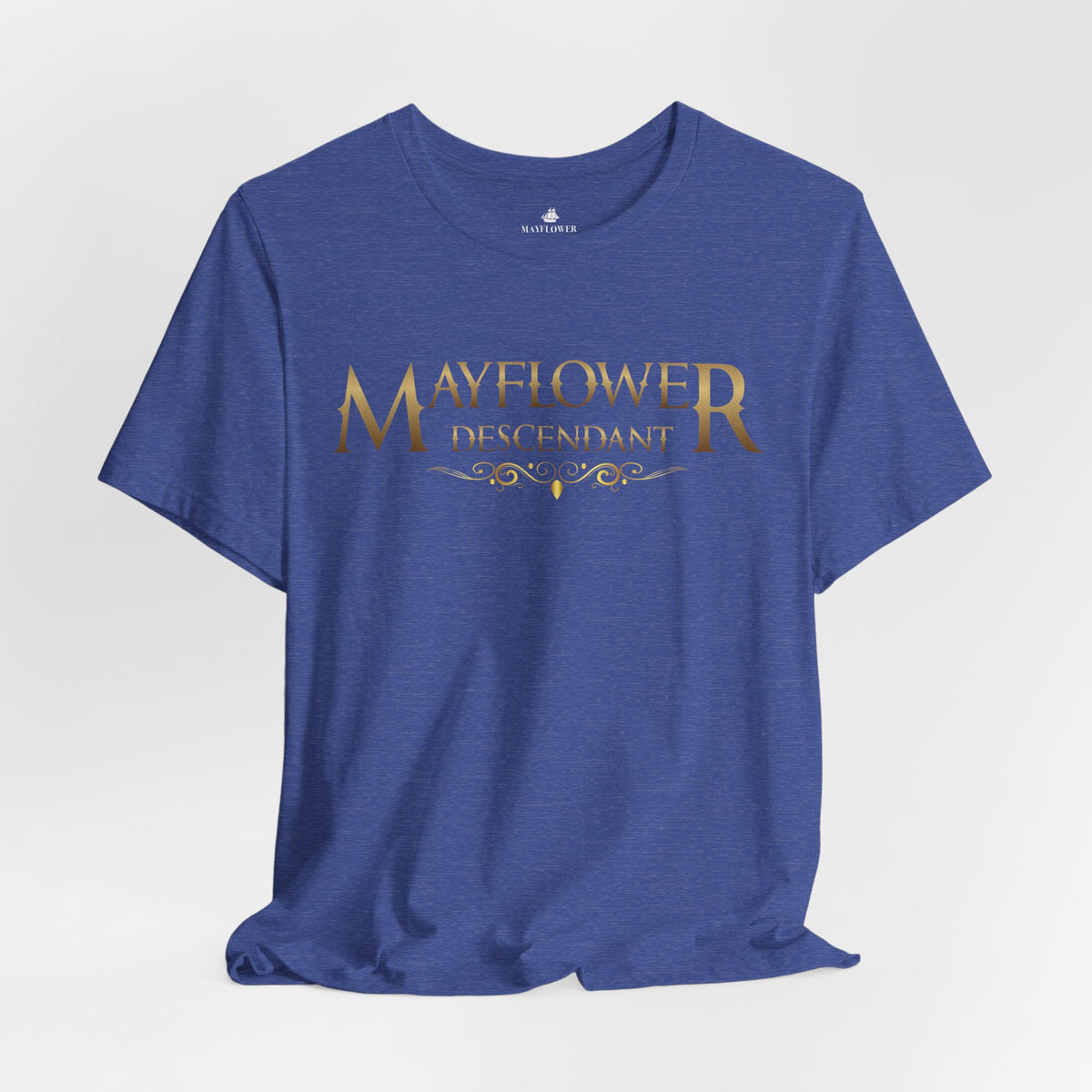 Mayflower Descendant "Framed in Gold" T‑Shirt — Extra Large Sizes