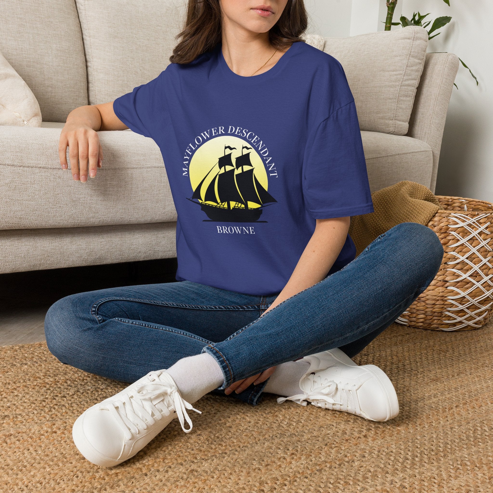 Mayflower and Moonlight T‑Shirt — Browne Descendant