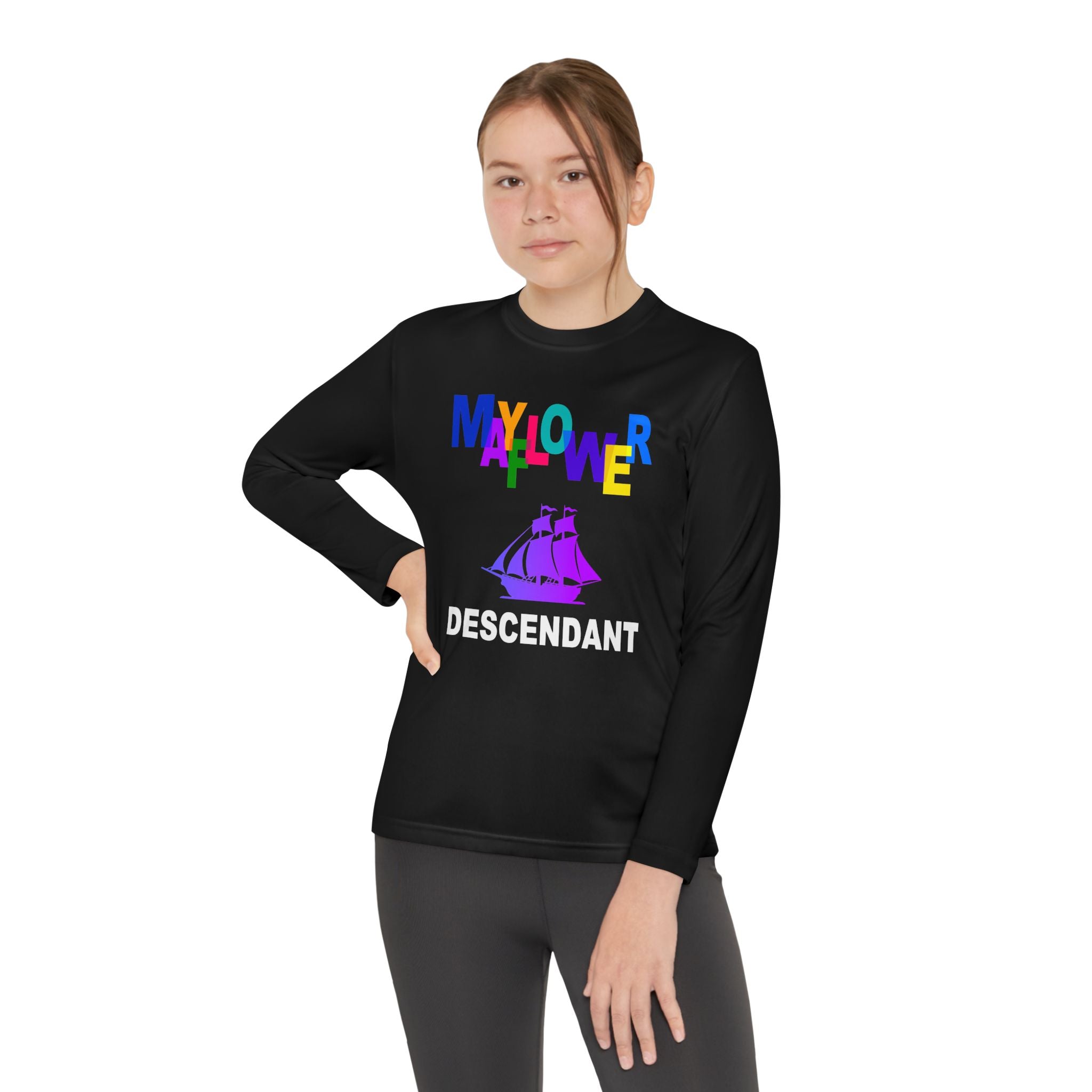 Mayflower Youth Long Sleeve Tee — Colorful Heritage Design