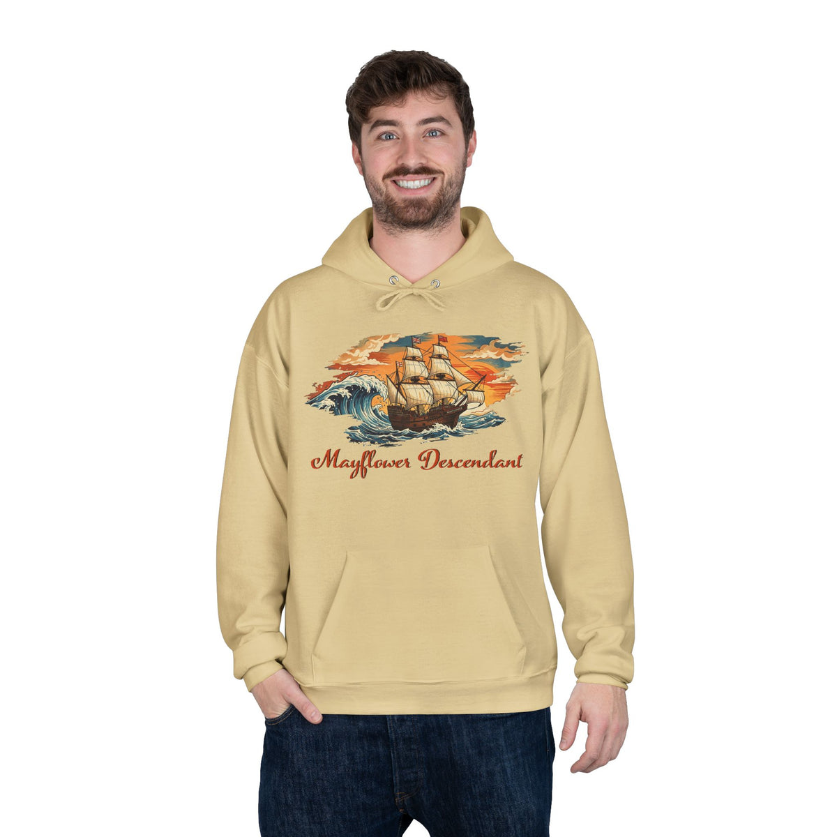 Full Sail Mayflower Descendant Pullover Hoodie - Extra Large Sizes