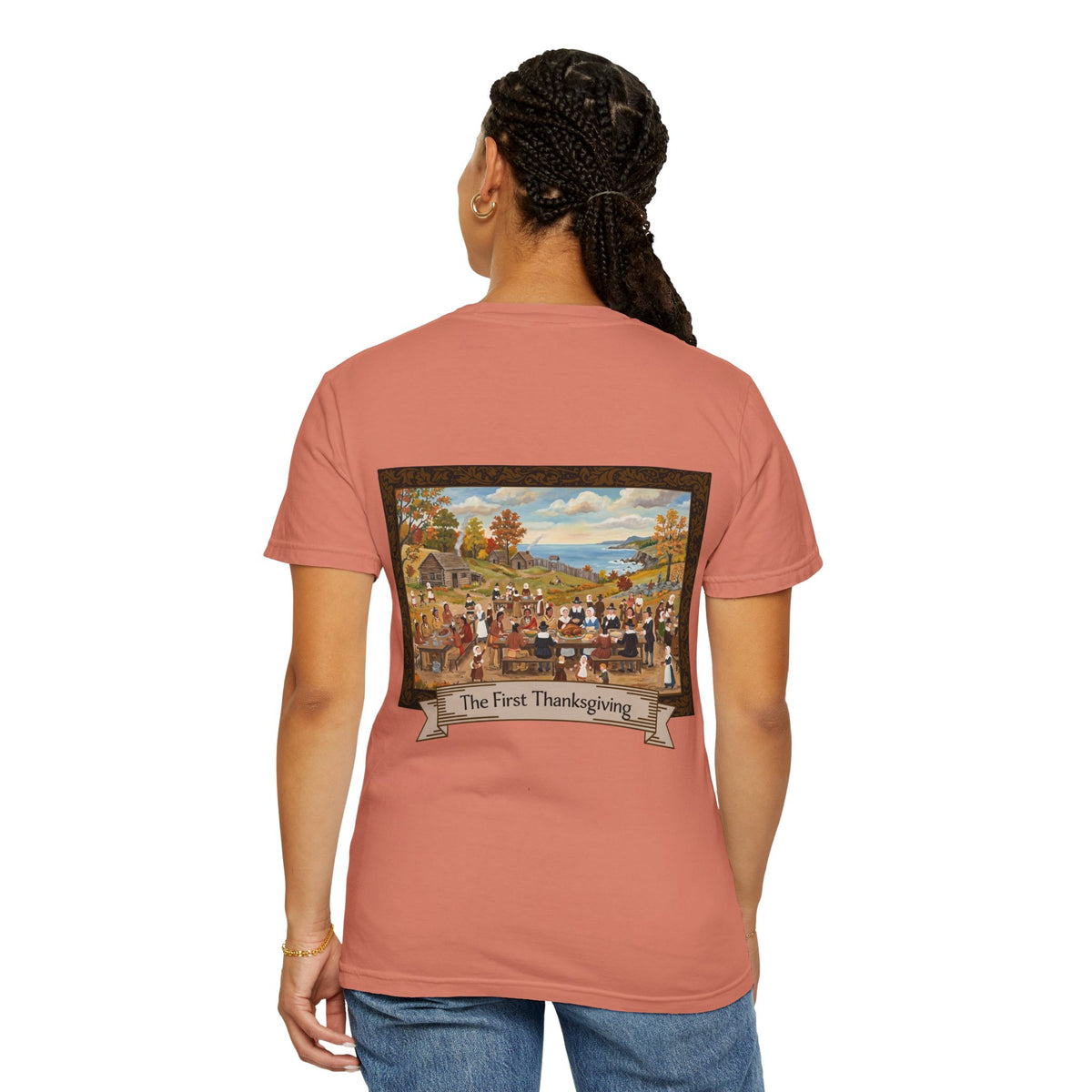 Mayflower Descendant Thanksgiving T-Shirt - Extra Large Sizes