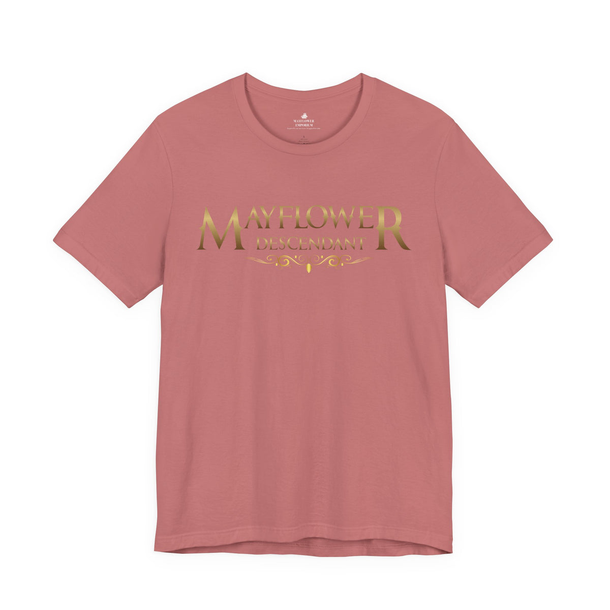 Mayflower Descendant "Framed in Gold" T‑Shirt — Extra Large Sizes