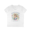 "Mayflower Maiden" Brunette Portrait V-Neck Tee