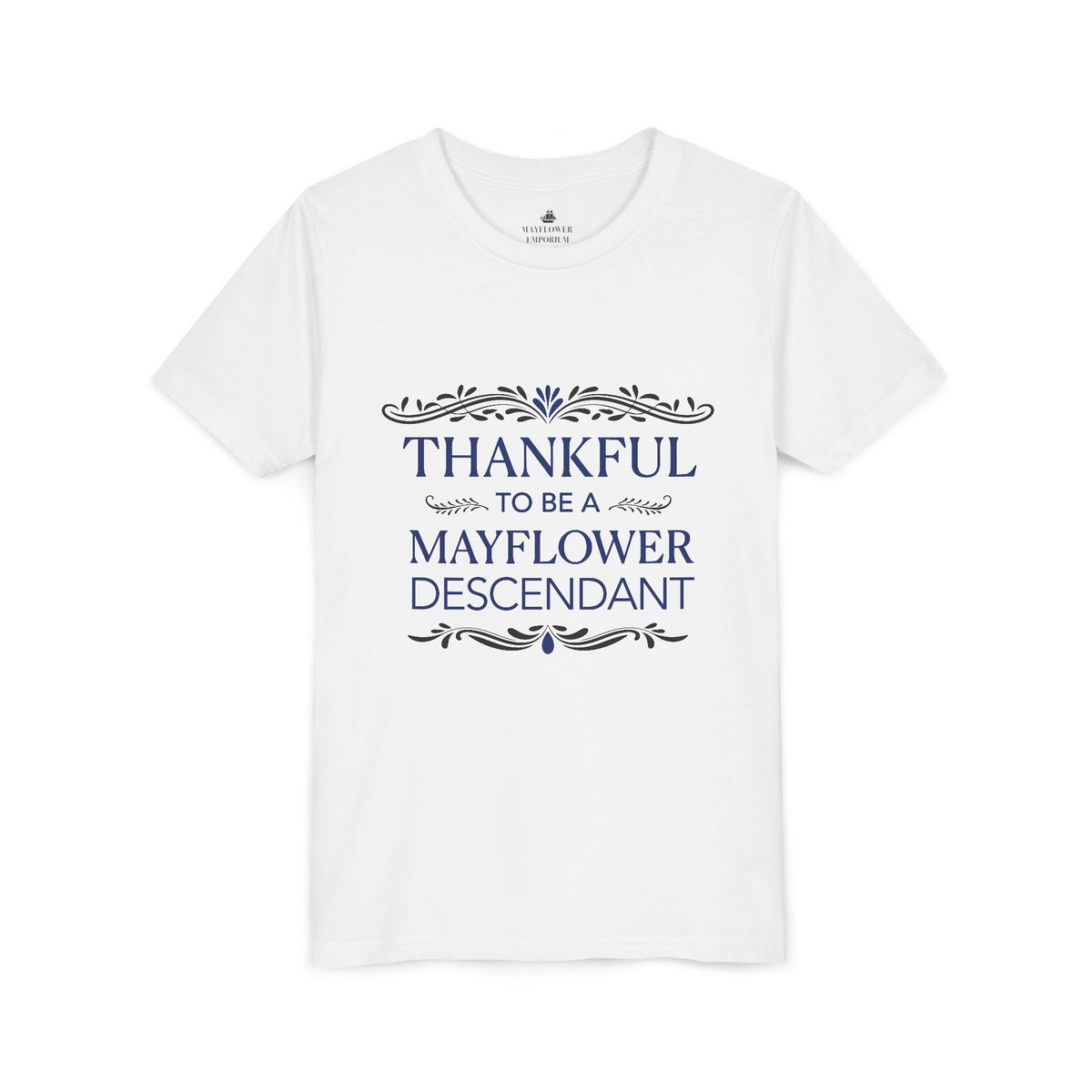 Youth "Mayflower Descendant" Thanksgiving Tee