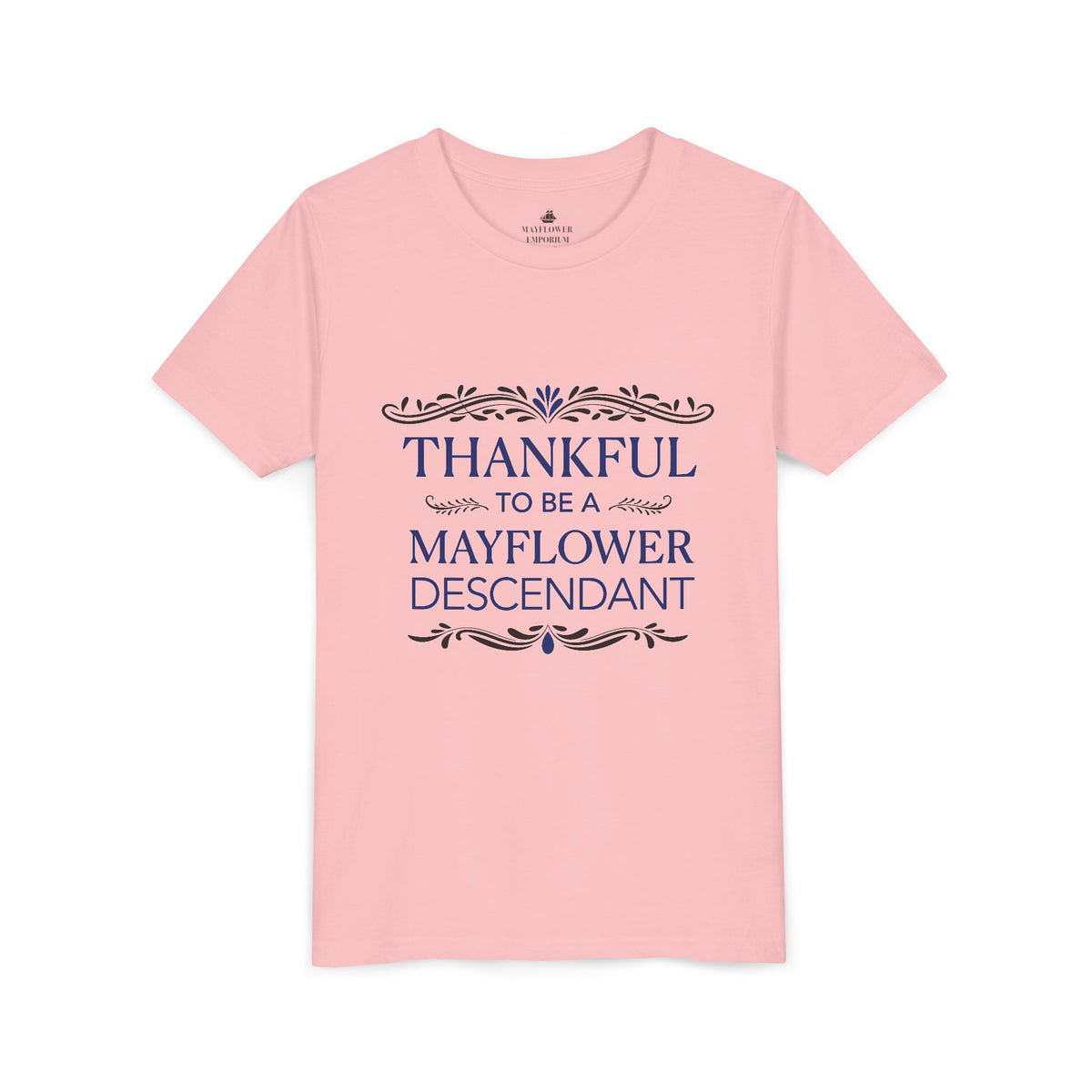 Youth "Mayflower Descendant" Thanksgiving Tee