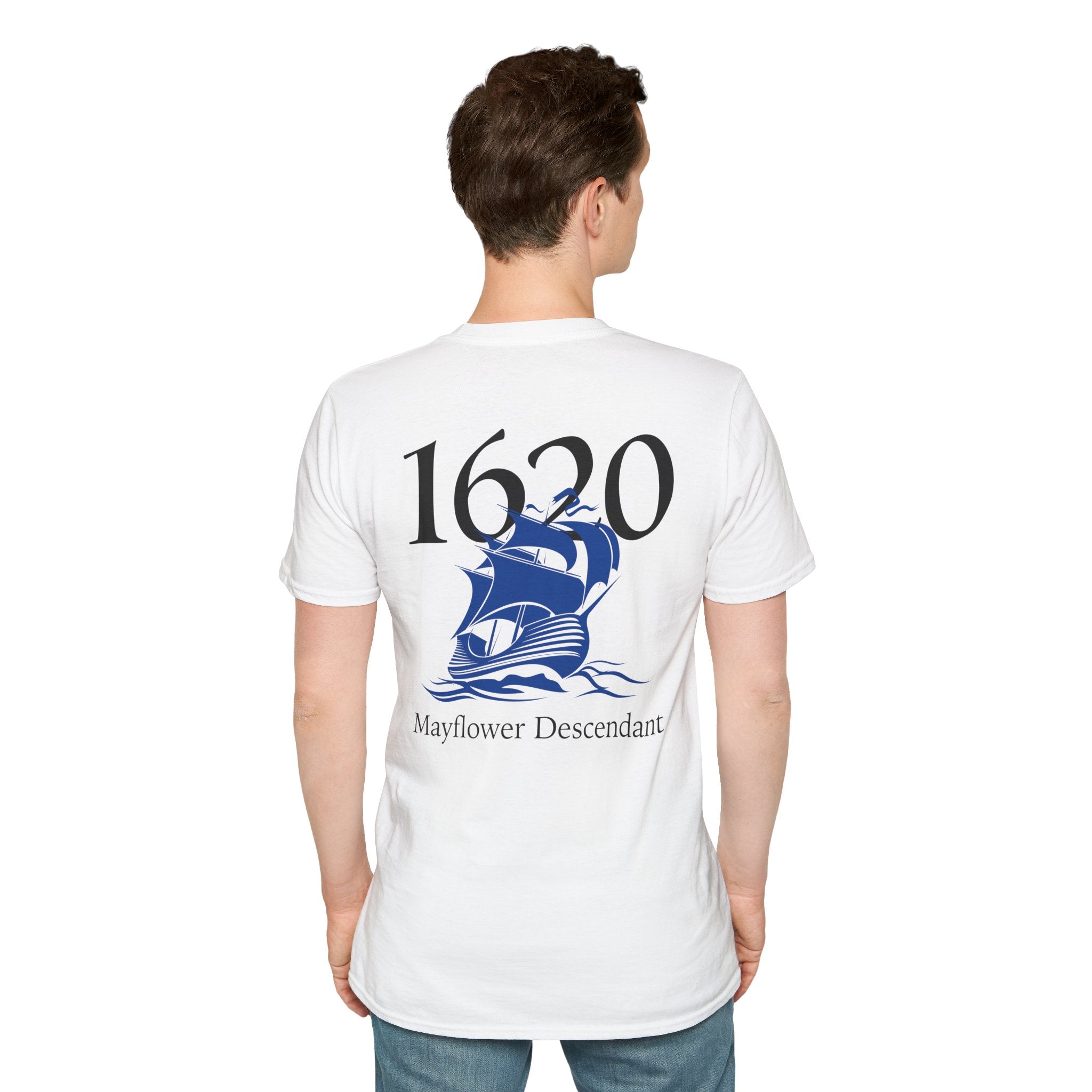 Mayflower 1620 Descendants Crew Tee Shirt