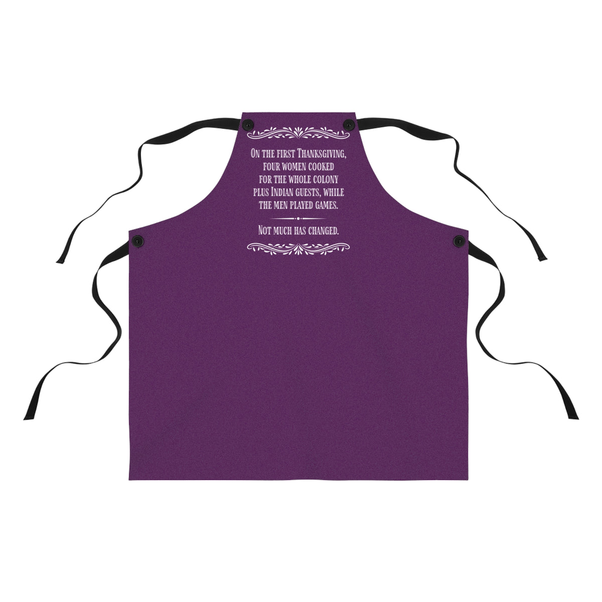 Deep Wine Thanksgiving Apron — Vintage Humor Kitchen Apron