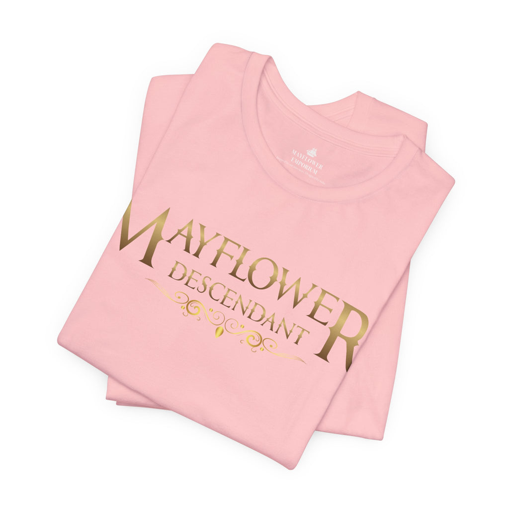 Mayflower Descendant "Framed in Gold" T‑Shirt — Extra Large Sizes