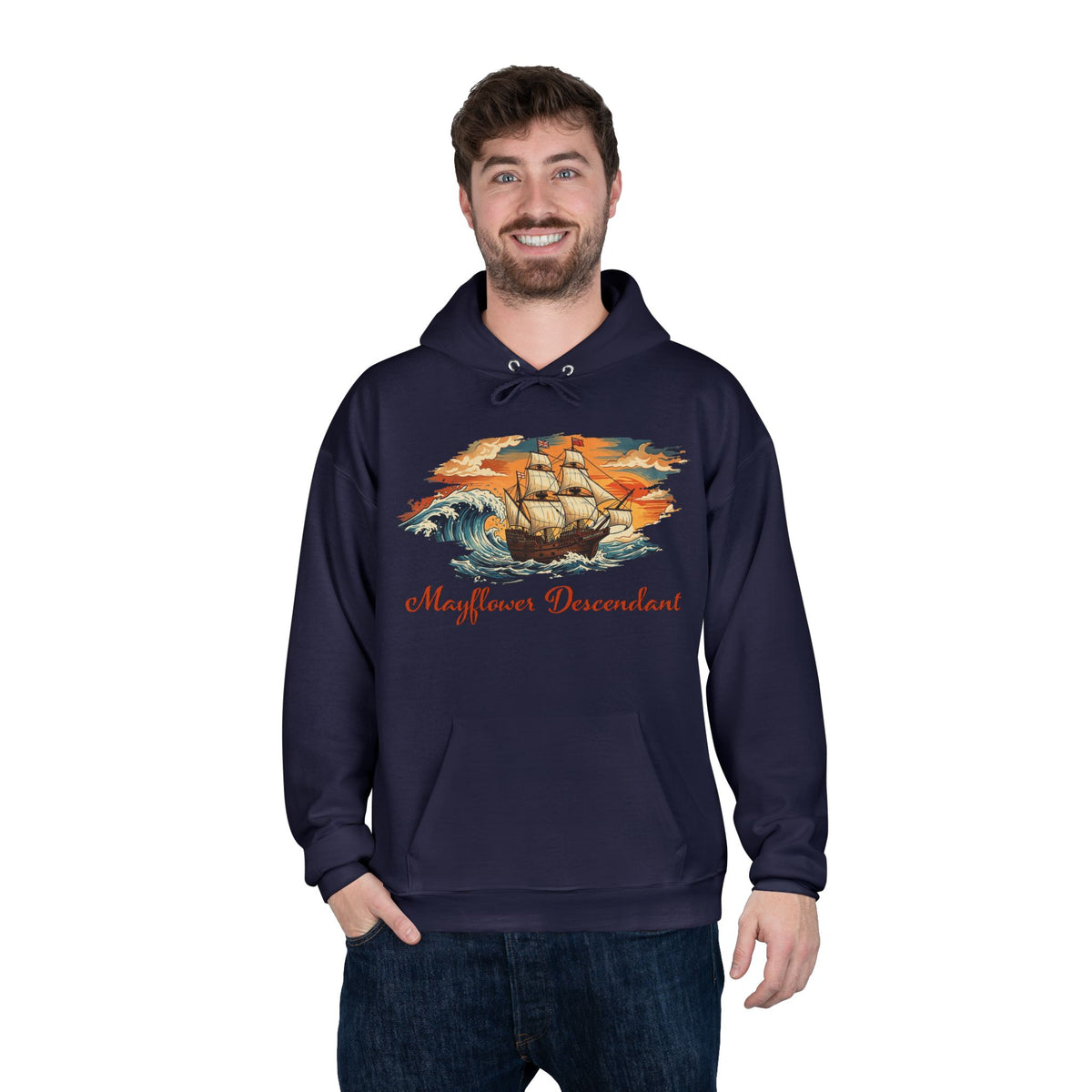 Full Sail Mayflower Descendant Pullover Hoodie - Extra Large Sizes