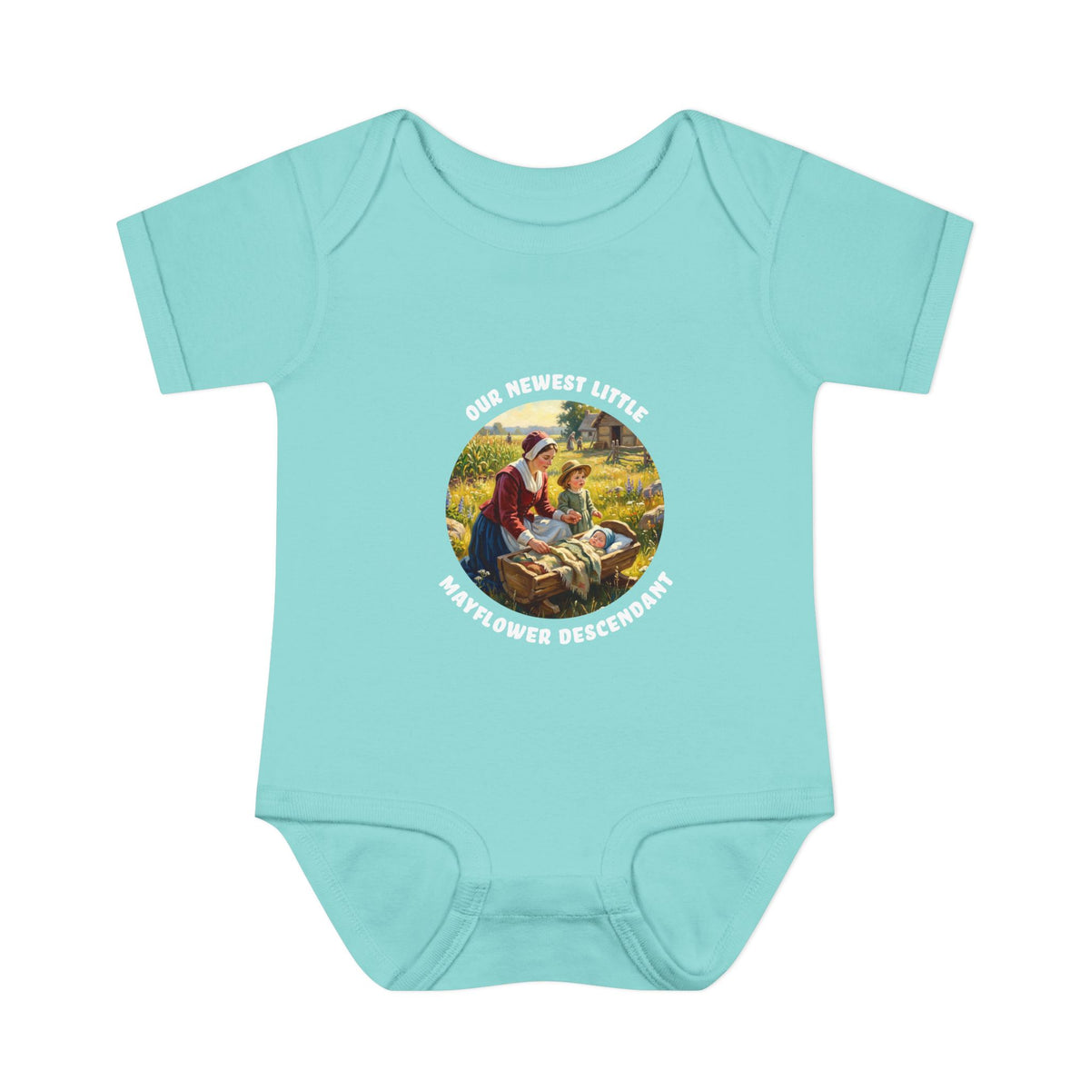 Infant Girl's "Newest Little Mayflower Descendant" Bodysuit