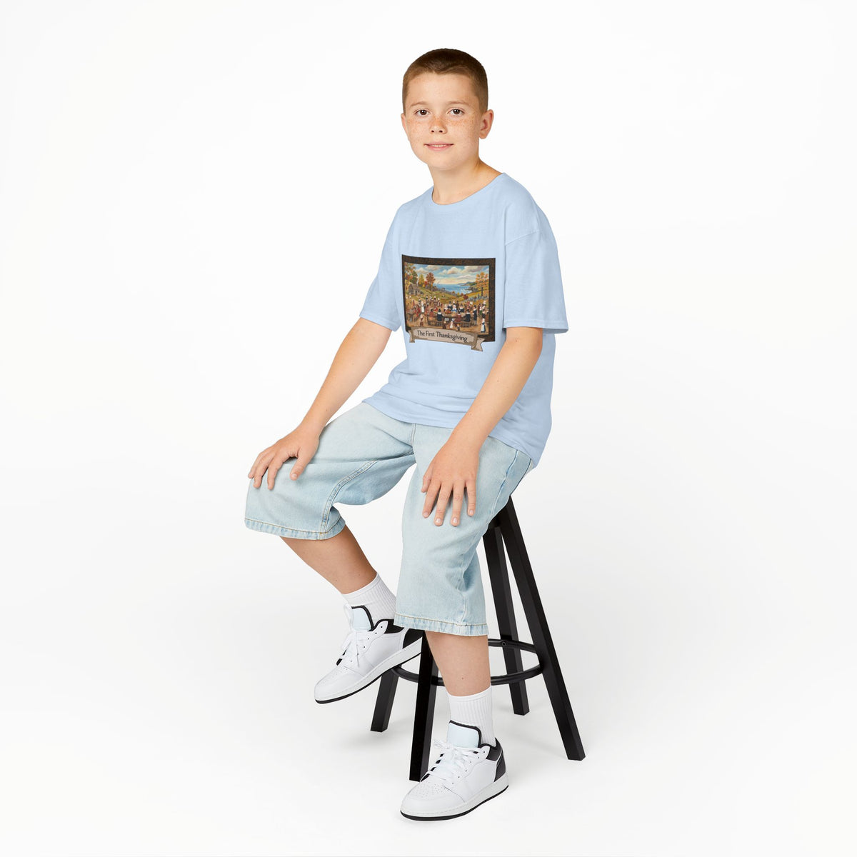 Kids Thanksgiving Holiday Tee — "The First Thanksgiving"