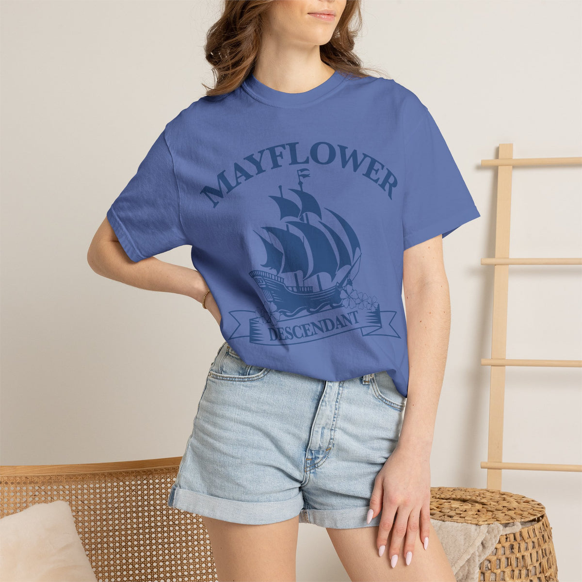 Mayflower Descendant T-Shirt | Pilgrim Ship Heritage Tee